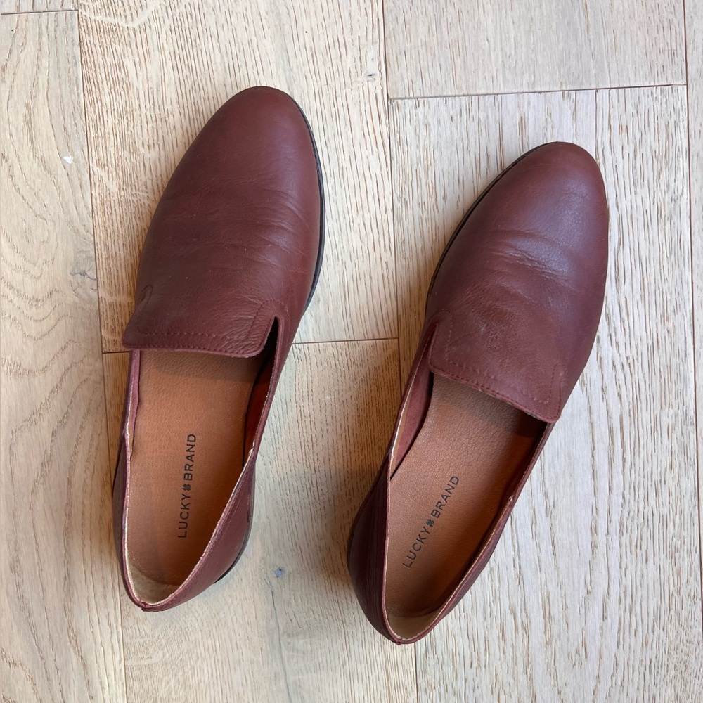 Lucky Brand Women’s Brown 8 1/2 Vintage Soft Leather Loafer
